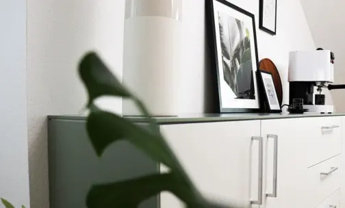Sideboard eines Kunden in Nahaufnahme