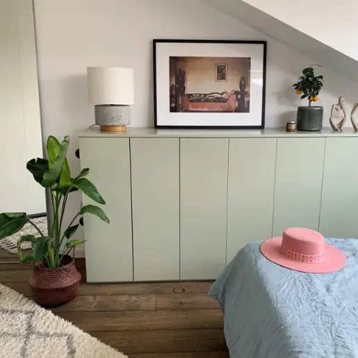 Highboard in sage green premium lumina